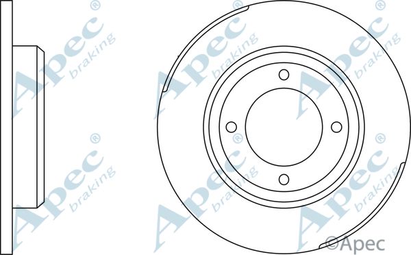 APEC BRAKING stabdžių diskas DSK598